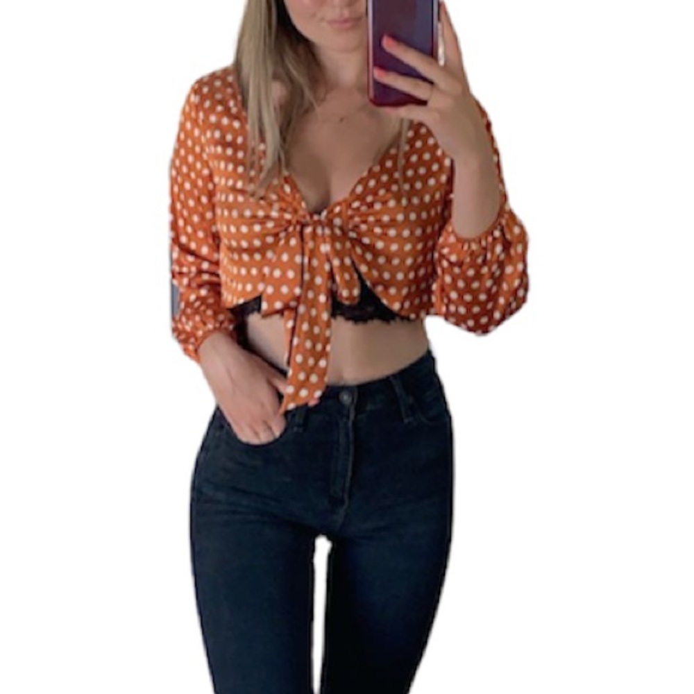 Pretty little thing burnt orange blouse